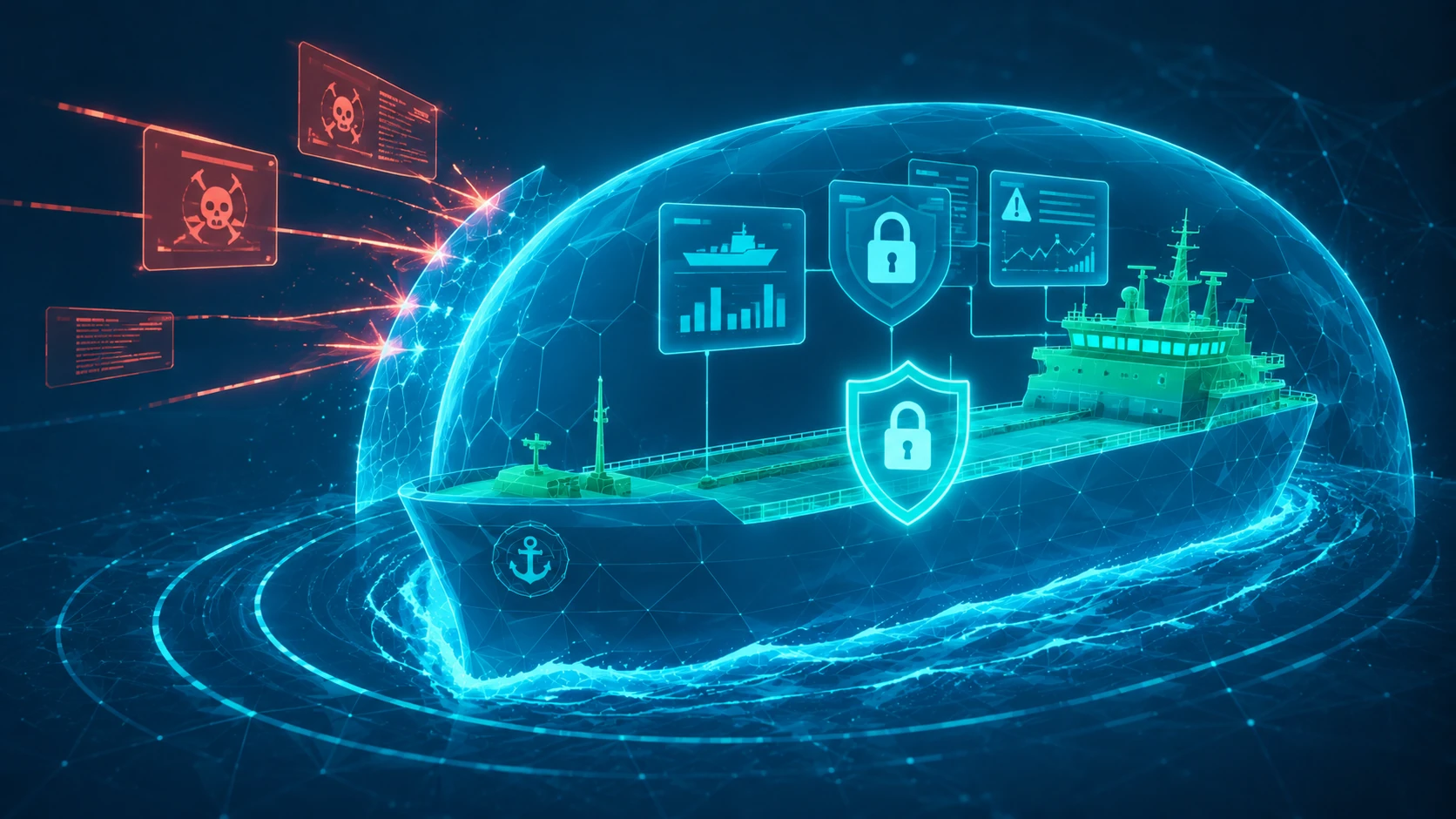 Maritime OT zone and conduit segmentation architecture diagram
